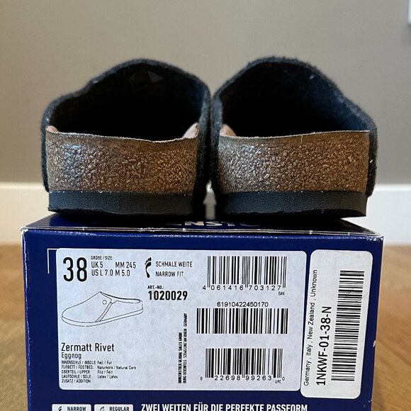 Birkenstock Amsterdams BS Anthracite Felt Slipper Clogs (Anthracite Grey) - Picture 16 of 16